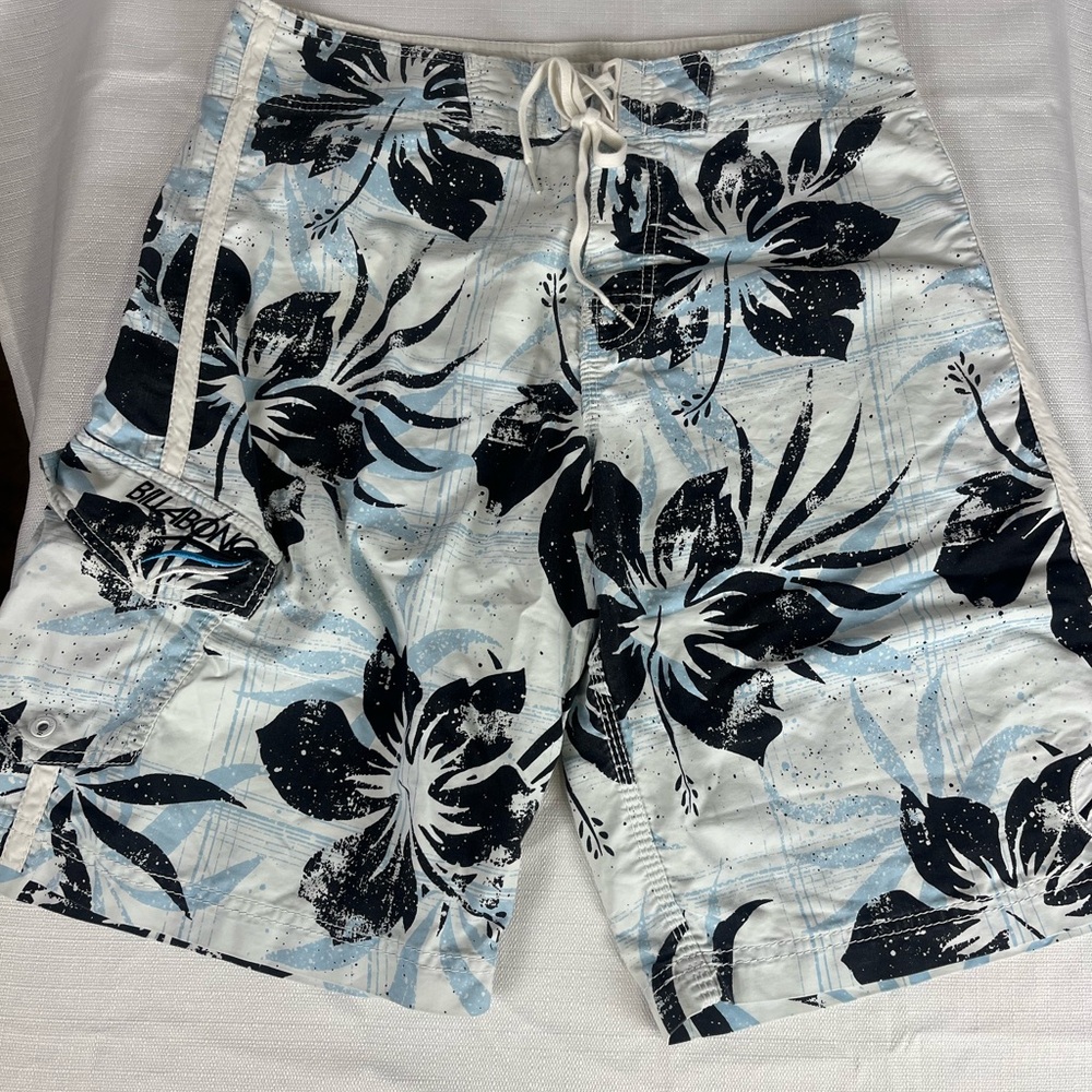 Billabong Board Shorts Men Size 32 Floral Surf Swim Trunks Beach Drawstring